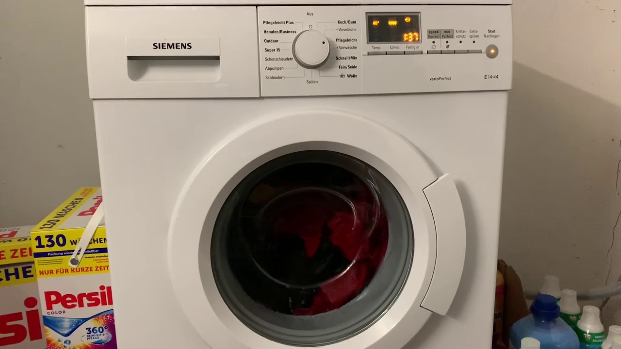 Siemens E14 VarioPerfect WM14E443 Pflegeleicht Programm Waschmaschine Entspannung komplett ASMR