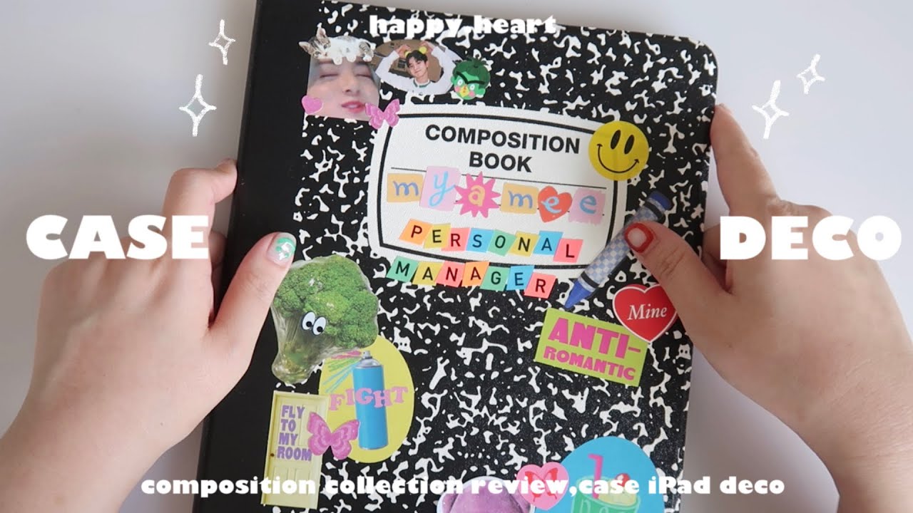 📓Composition case deco📓รีวิวไอเท็มปกคอมโพสิชั่น\ตกแต่งเคสไอแพท\แปะสติกเกอร์