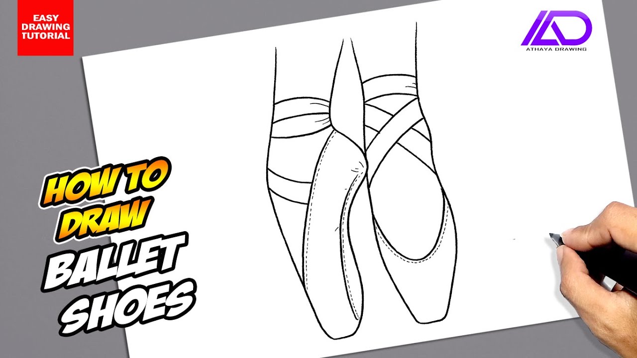 How to draw Ballet Shoes