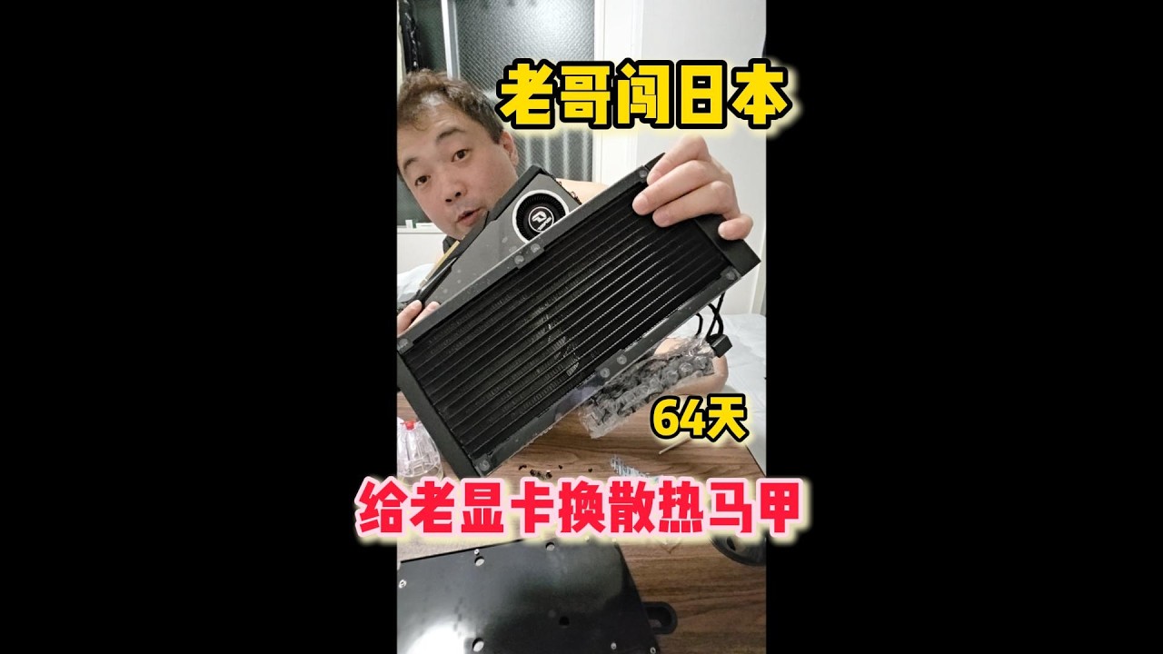 老哥闯日本64天给水神显卡换个扇热马甲