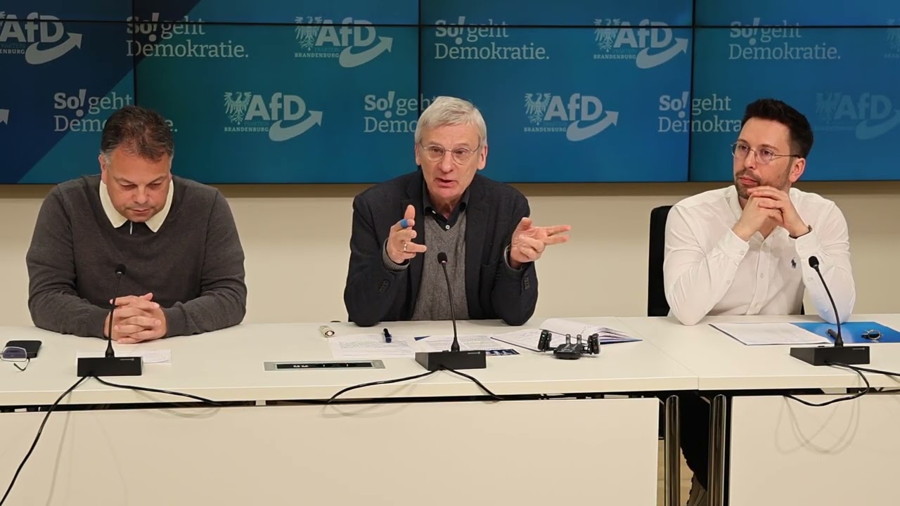 AfD Pressekonferenz vom 20.01.2026 Potsdam Landtag