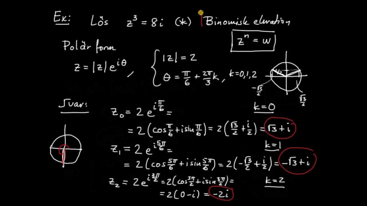 Komplexa tal del 16 - binomisk ekvation