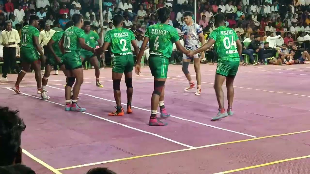 SF // PRIST UNIVERSITY (VS) BANK OF BARODA // A GRADE MATCH IN VANIYAMBADI // #kabaddi