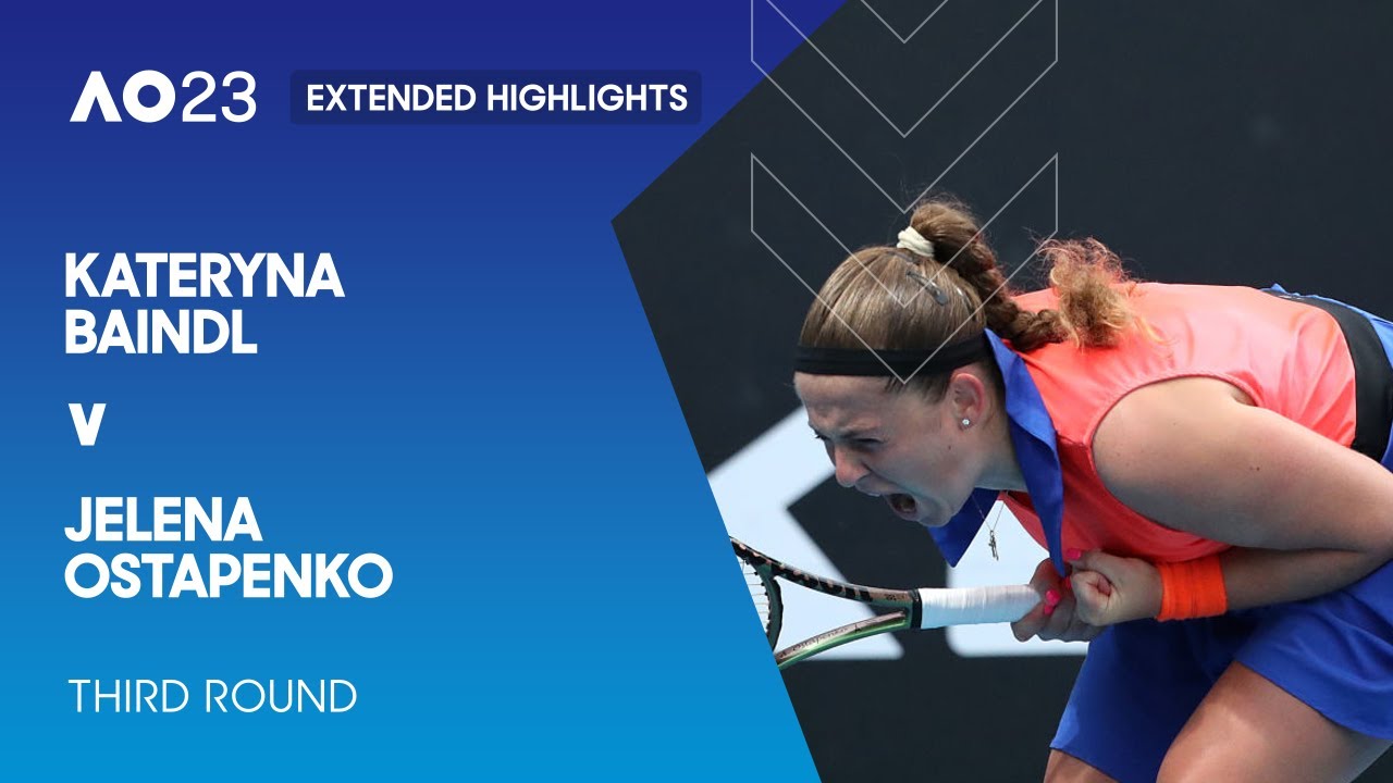 Kateryna Baindl v Jelena Ostapenko Extended Highlights | Australian Open 2023 Third Round