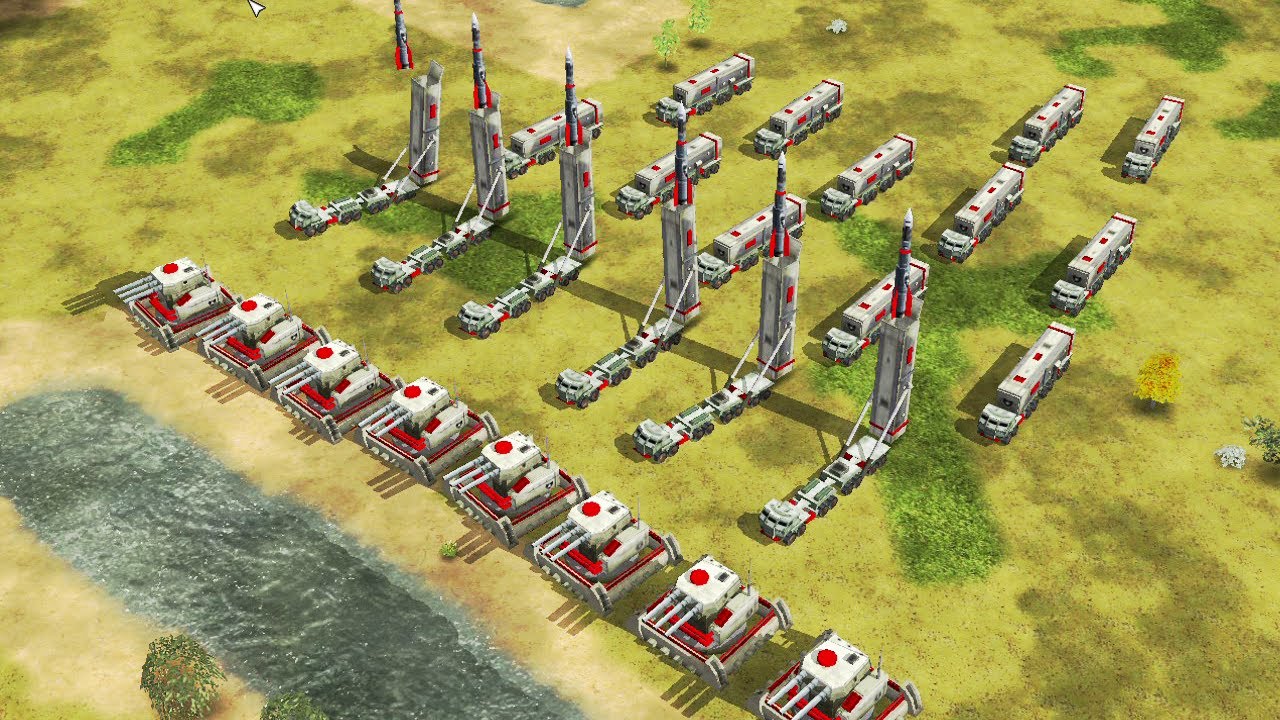USA Nuke Mobile vs GLA Toxin (GENERALS CONTINUE Mod) C&C Generals Zero Hour