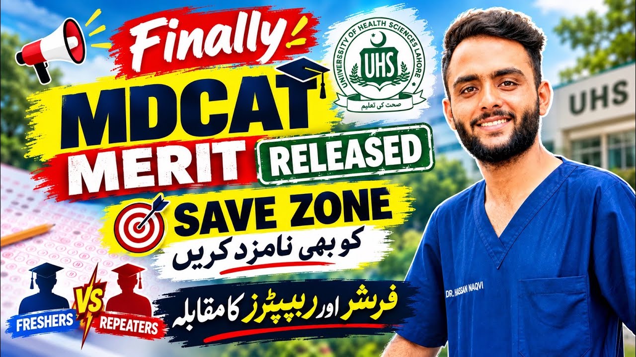Finally Expected Mdcat Merit Released/ Mdcat safe Zone 2026/mdcat updates 2026