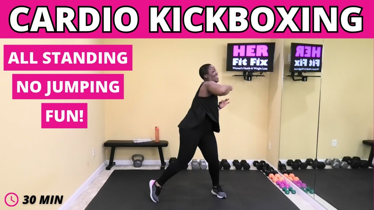 Kick It Up! 30 Min No-Jump, No-Equipment Cardio Kickboxing Fun!