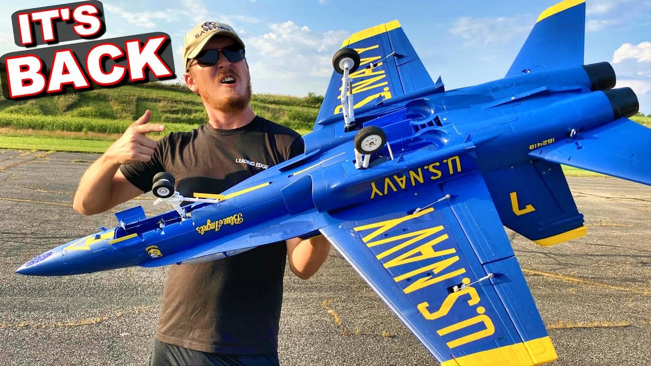INSANE Blue Angels F-18 RC Jet Warbird - REPAIRED AFTER CRASH! - TheRcSaylors