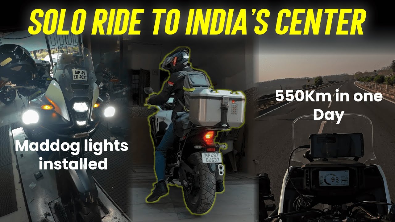 Solo ride to India’s center on Honda Nx500 | Maddog lights installed on Honda Nx500