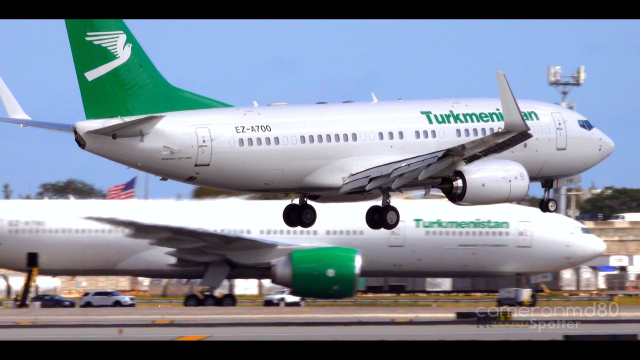 Turkmenistan Government visits Fort Lauderdale | Plane Spotting Boeing 777 and 737 |