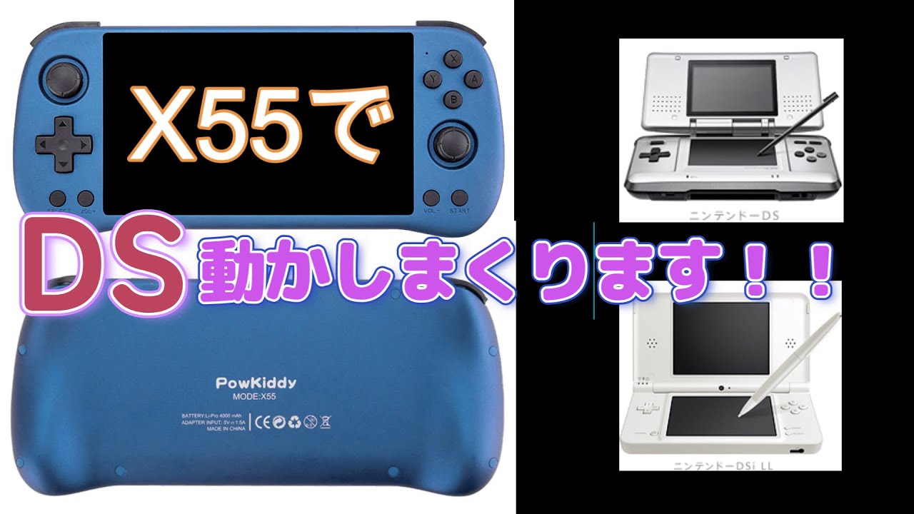 【Powkiddy】x55でNDSを52本プレイ