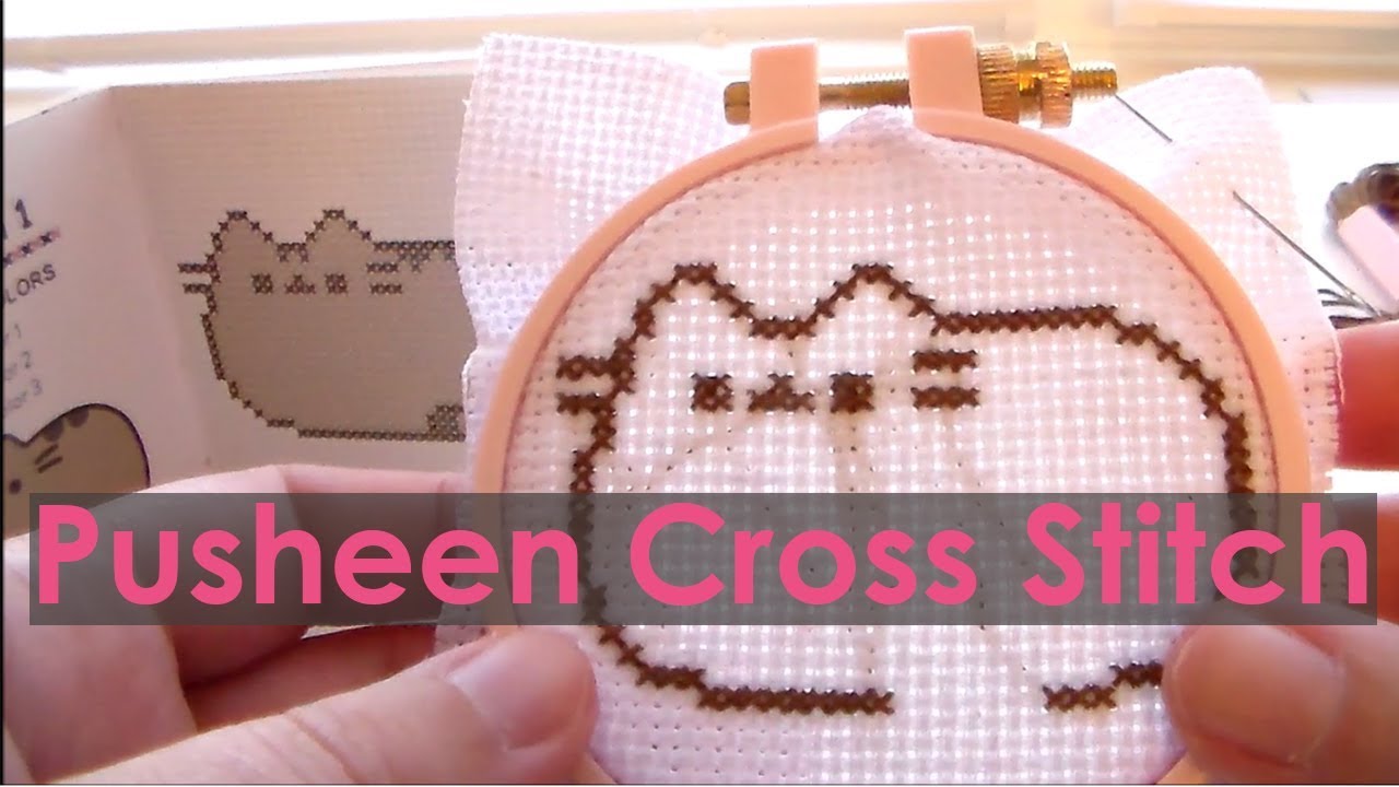 Обзор набора для вышивания крестом Pusheen [Вышивка крестом для начинающих]