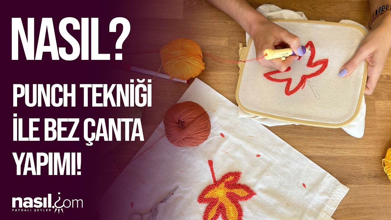 PUNCH TEKNİĞİ İLE BEZ ÇANTA NASIL YAPILIR? #punch #hobby #bezçanta #punchingbag