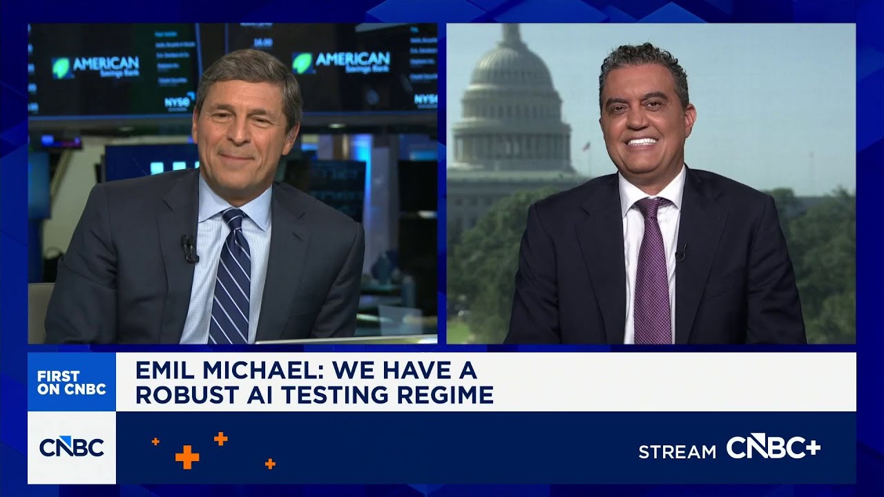 Смотрите полное интервью CNBC с заместителем министра обороны Эмилем Майклом