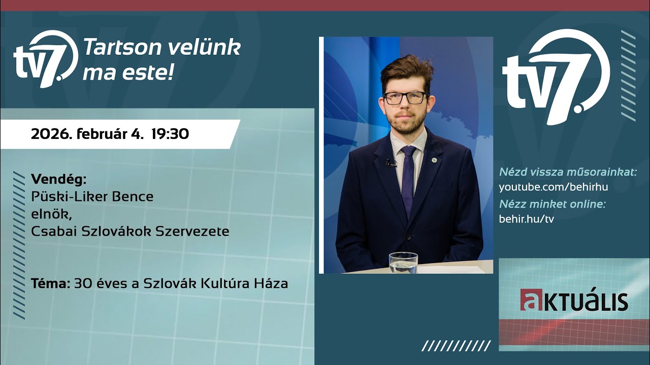 Aktuális - 30 éves a Szlovák Kultúra Háza - 2026. 02. 04.