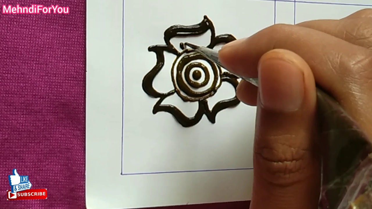 Mehndi flowers for beginners || Beginners mehndi design