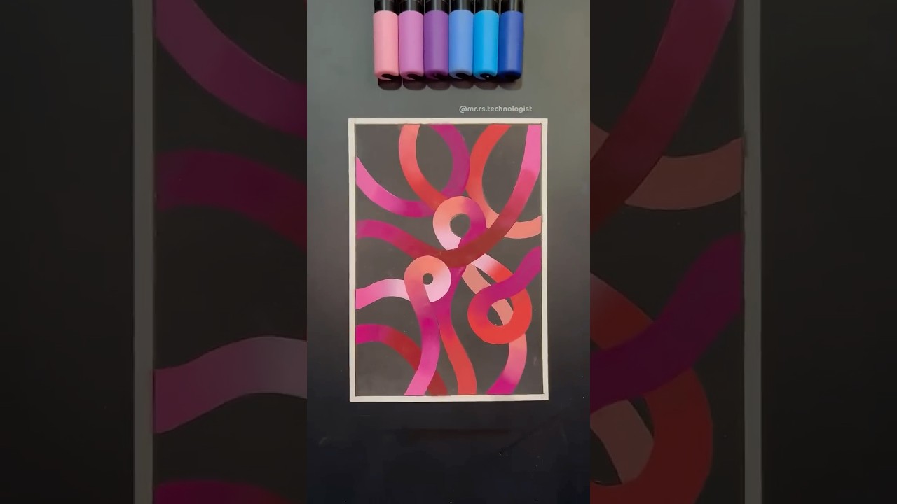 Satisfying Visual Art With Posca Markers!✨🎨 #art #poscamarkers #shorts #visualart #youtubeshorts