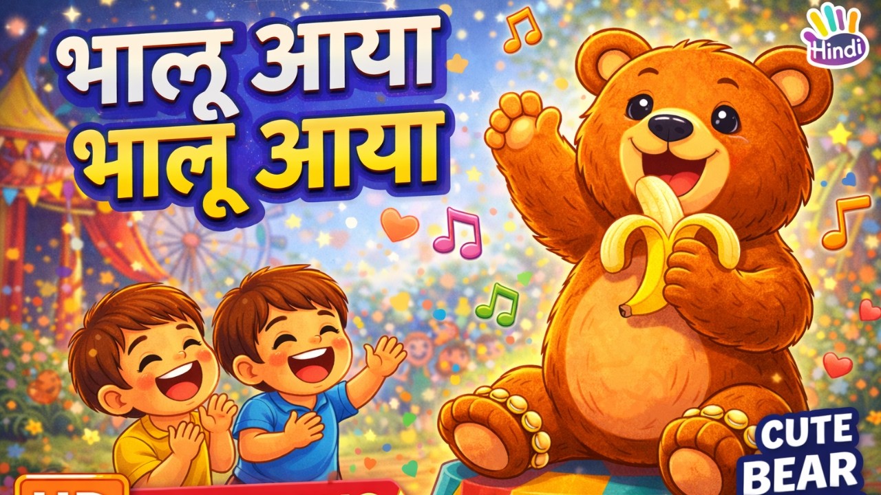 भालू आया भालू आया - Bhalu Aaya Bhalu Aaya | Hindi Kids Rhyme | Cartoon Bear Song | Nursery Rhymes