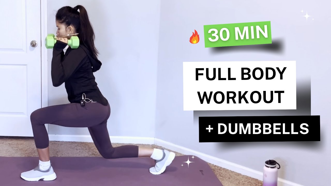 30 MIN Full Body With Weights | Home Workout Exercise using Dumbbell