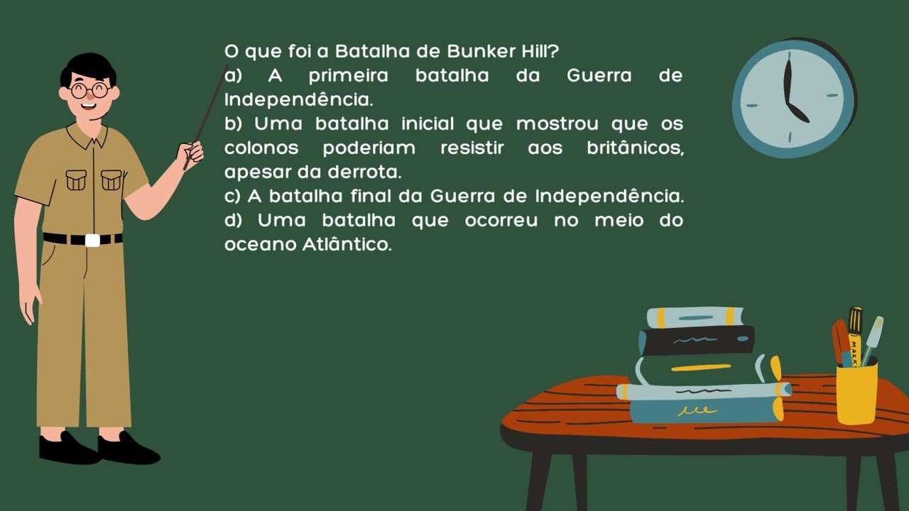 QUIZ sobre o PROCESSO DE INDEPENDÊNCIA DOS EUA / 20 questões