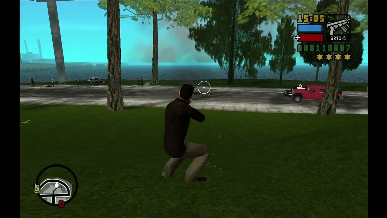 GTA Liberty City Stories Sindacco Gang Shootout + Five Stars Wanted Level Escape