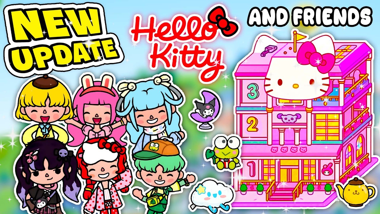 НОВОЕ ОБНОВЛЕНИЕ HELLO KITTY PACK 🥳 HELLO KITTY & Friend House Toca Boca House Ideas 😍Toca Life W...