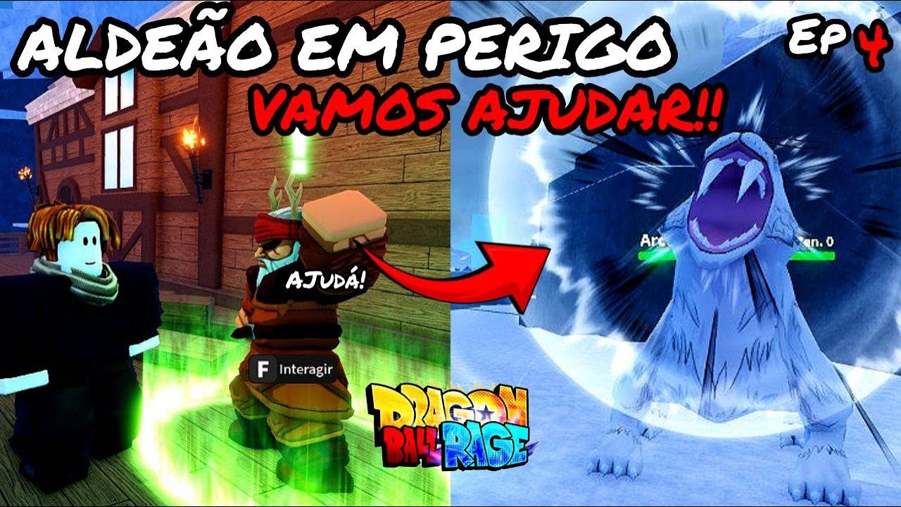 NOOB AO PRO Ep.04 ALDEÃO EM PERIGO! - DRAGON BALL RAGE | ROBLOX