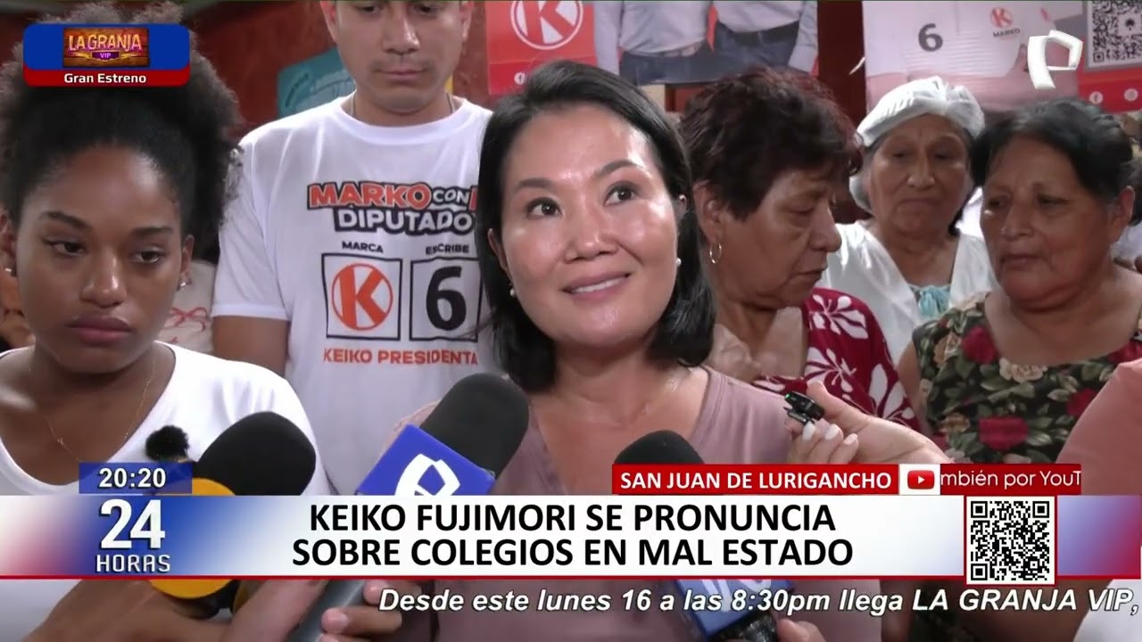 Keiko Fujimori se pronuncia sobre colegios en mal estado