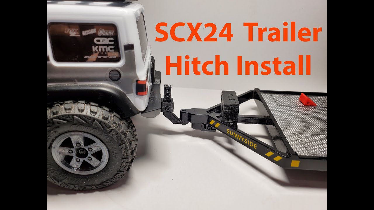 SCX24 Trailer Hitch Install by 3D Sleekun