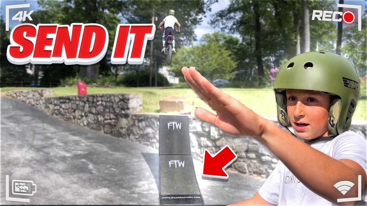 Gnar Factory Big Kicker Ramp‼️ Lilman SENDS IT and Dante Hides