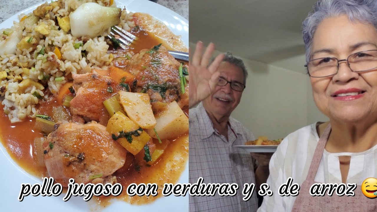 Pollo jugoso con verduras y s. De arroz ! Delicioso ! 😋 🍗🍅🥕🧅🫑| Cocina Tutuli 