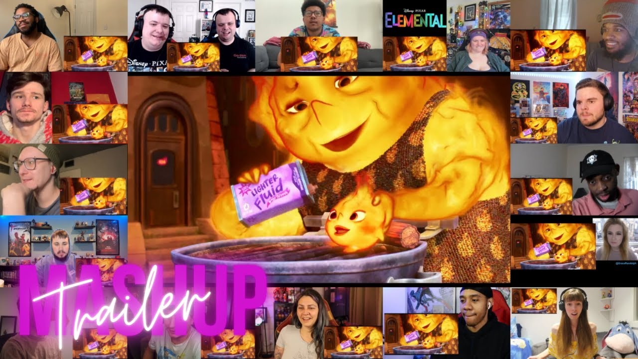Elemental - Official Trailer Reaction Mashup 🔥🌊 - Disney - Pixar - June 2023