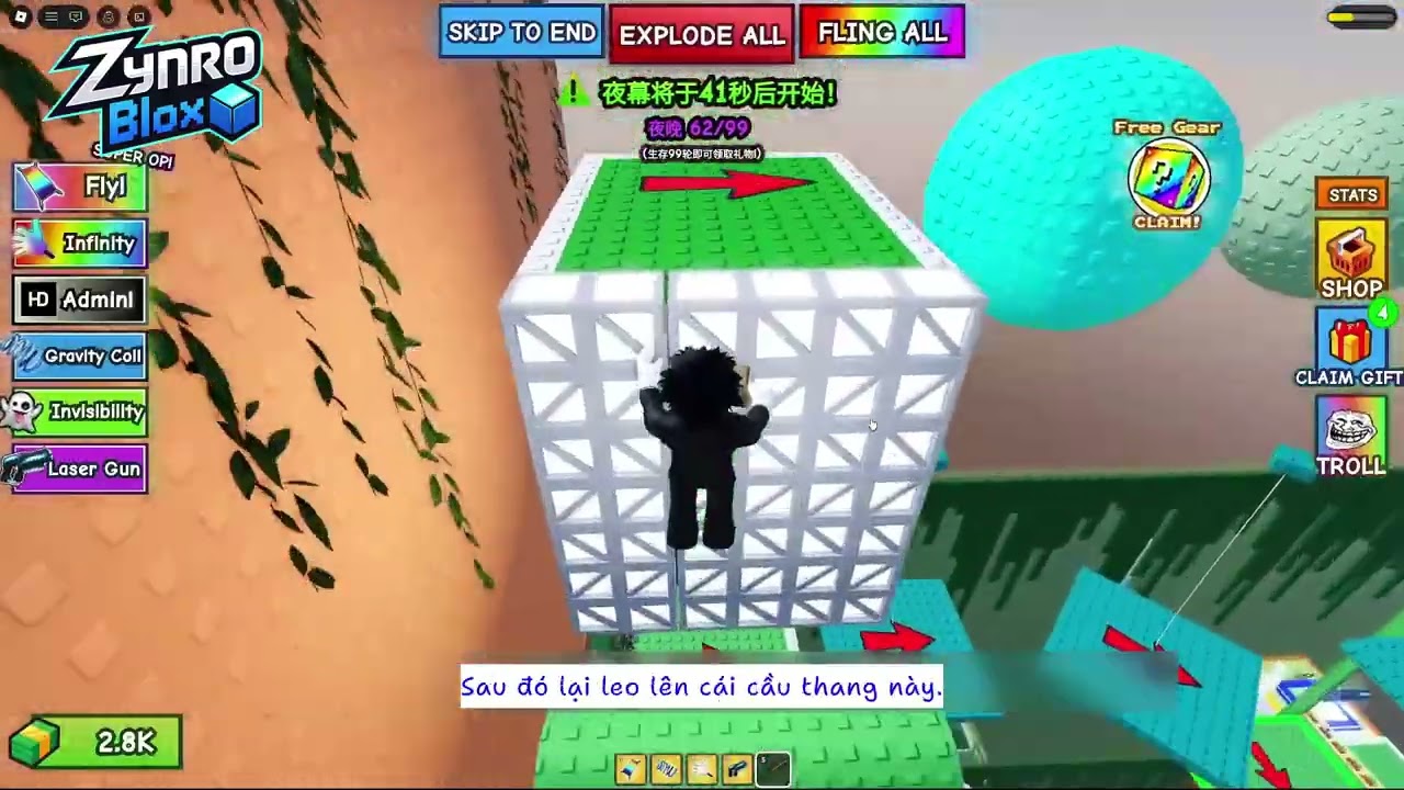 Sống Sót Qua 99 Đêm Trong Tháp Quái Vật Roblox