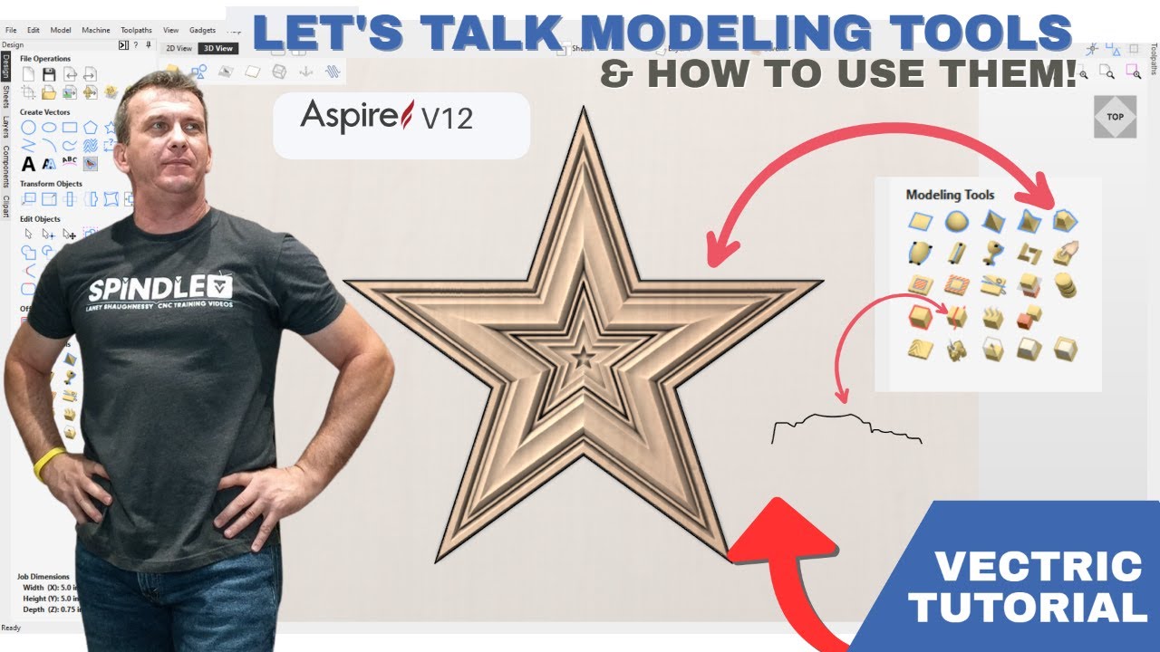 Let's Talk Modeling Tools & How to Use Them! | Vectric Aspire Tutorial