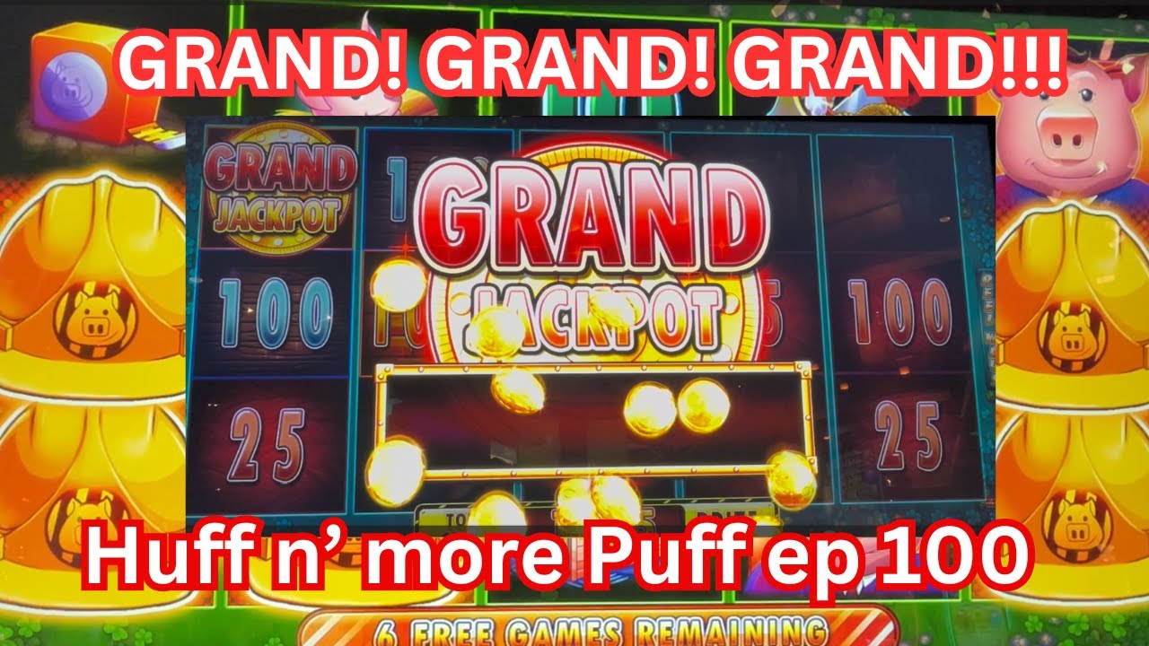 INSANE MONEY! GRAND Jackpot! My BIGGEST win on Huff n more Puff, Wolfie’s Special for 100th Episode!