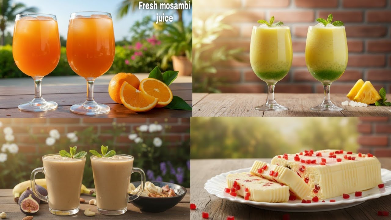 4 Easy Ramzan Special Drinks Recipes|Summer special juice|Iftar Special Sharbat|How to make juice|