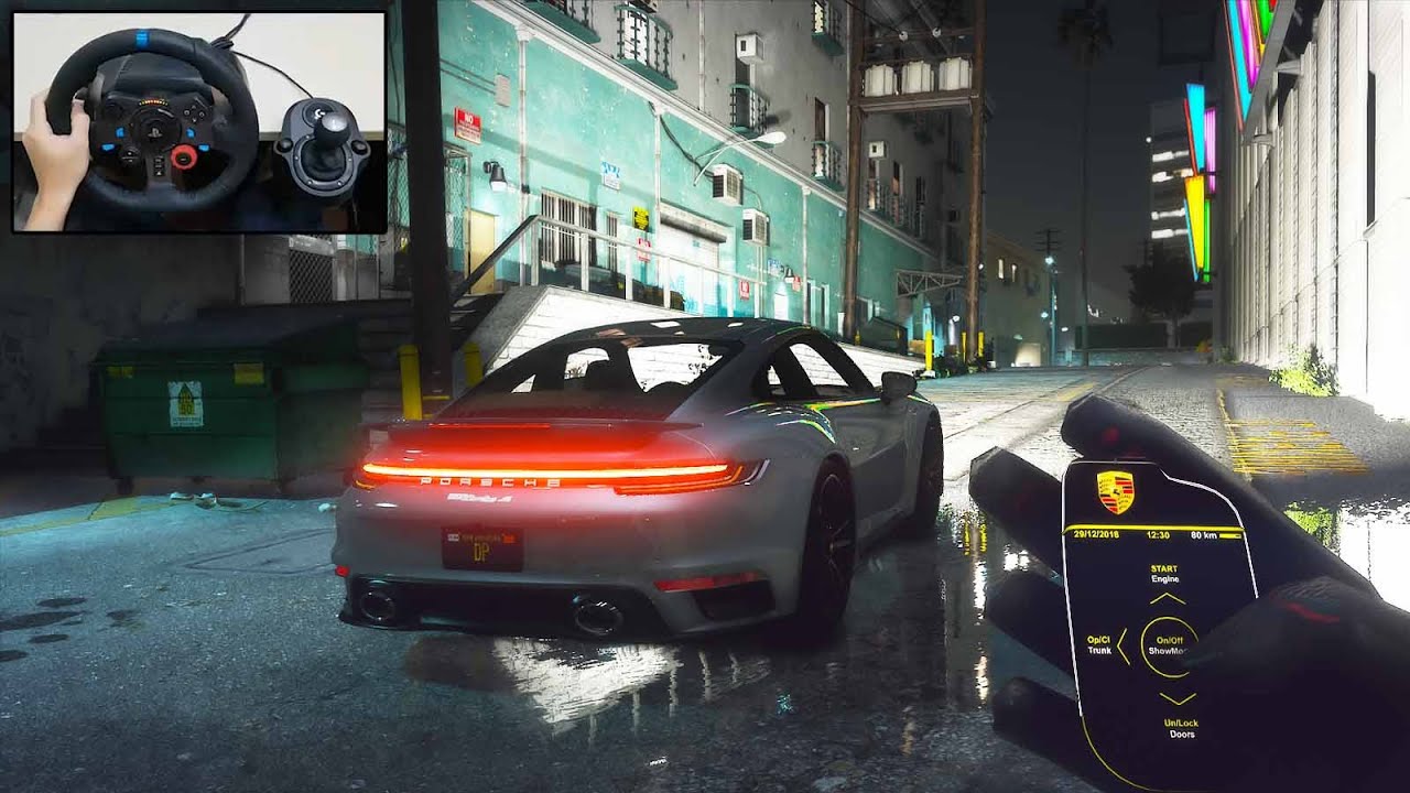 2021 Porsche 911 Turbo S - POV Drive | GTA 5 Steering Wheel | Logitech G29 Gameplay
