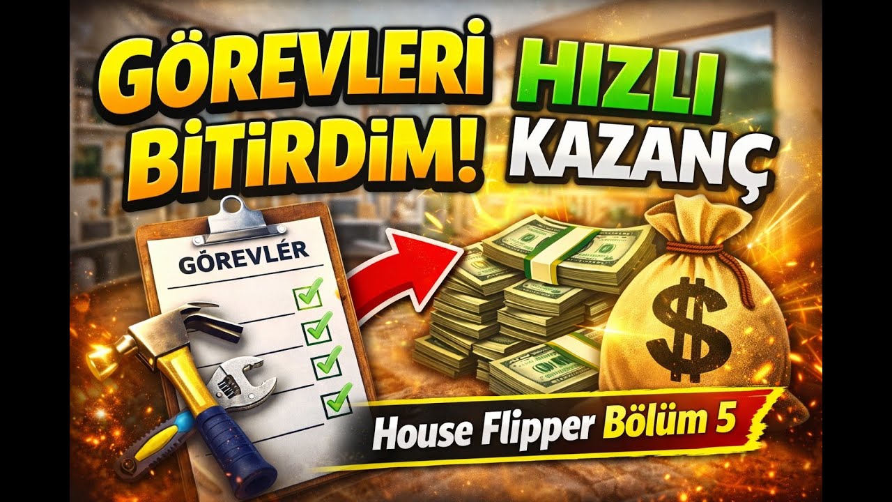 House Flipper Bölüm 5 – Görevleri Bitirdim! | Hızlı Kazanç