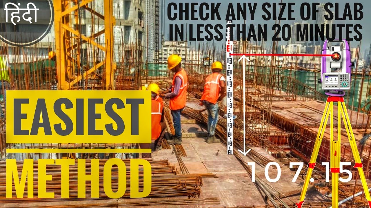 Checking level of slab and beam bottom using AUTO LEVEL | Slab Checking