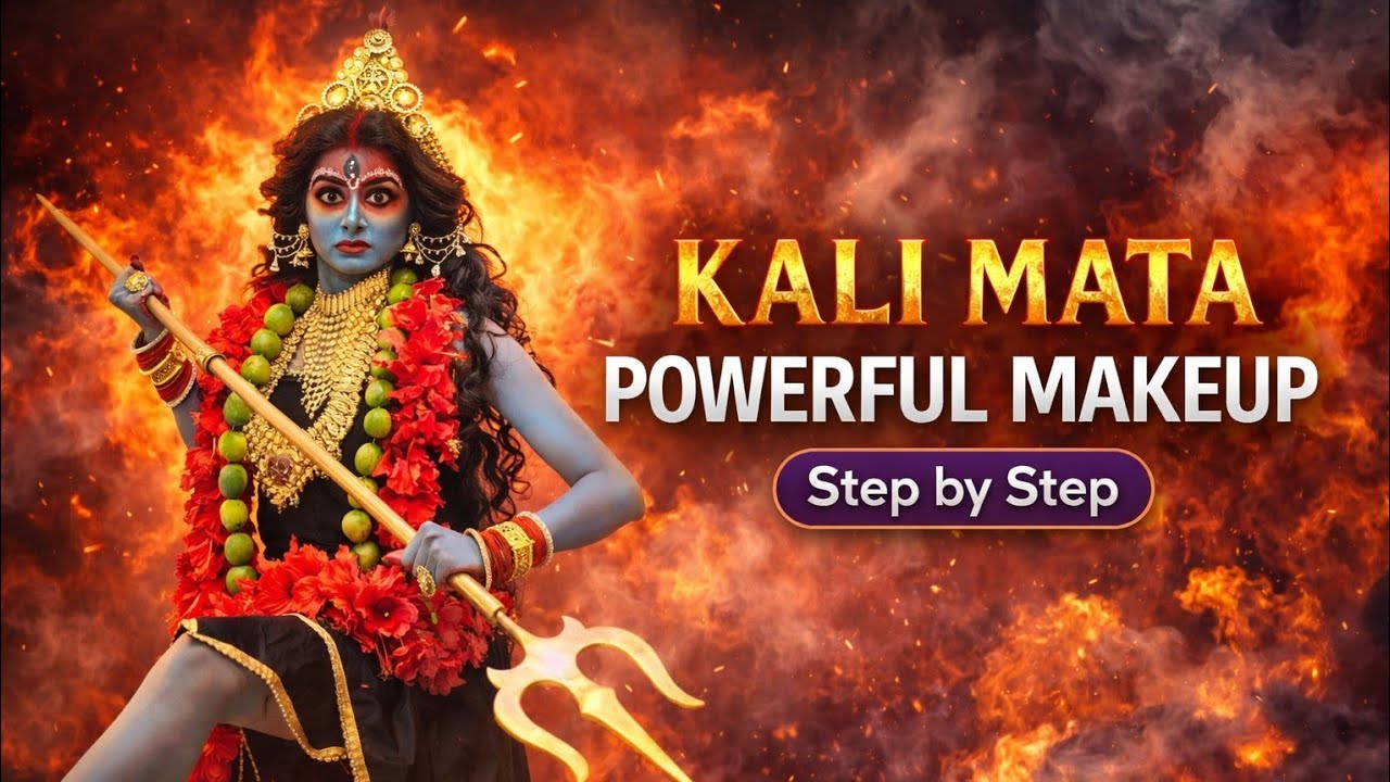 Kali maata makeup tutorial for photoshoot by NT makeover Rajnandgaon chhattisgarh 