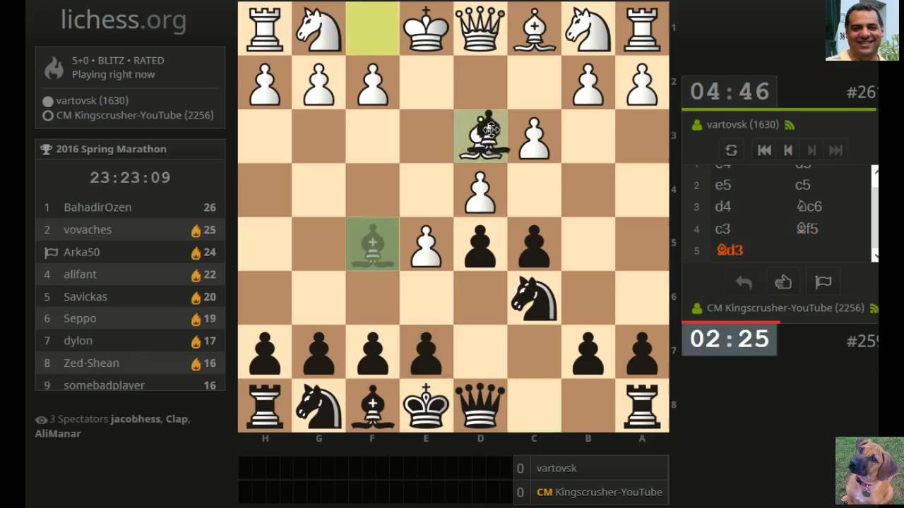 Berserk! Lichess Spring 2016 Marathon 5-minute tournament - Part 1 of 5
