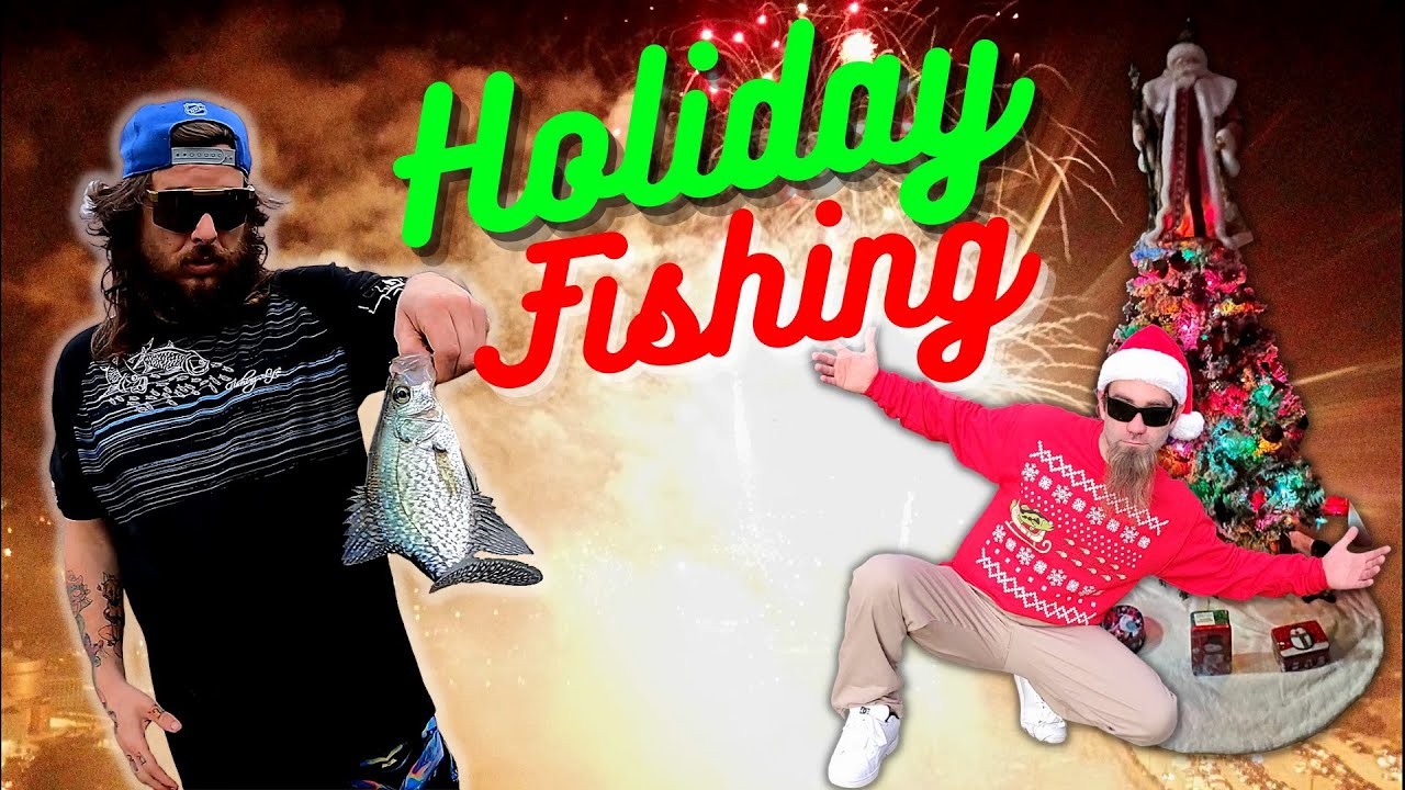 Holiday Fun & Winter Crappie Fishing From The Dock at Lake Wauberg