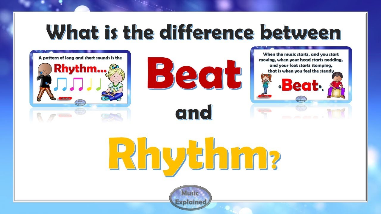 What is the difference between beat and rhythm? Music lesson for children.