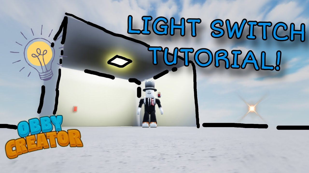 How To Make A WORKING LIGHT SWITCH In OBBY CREATOR!