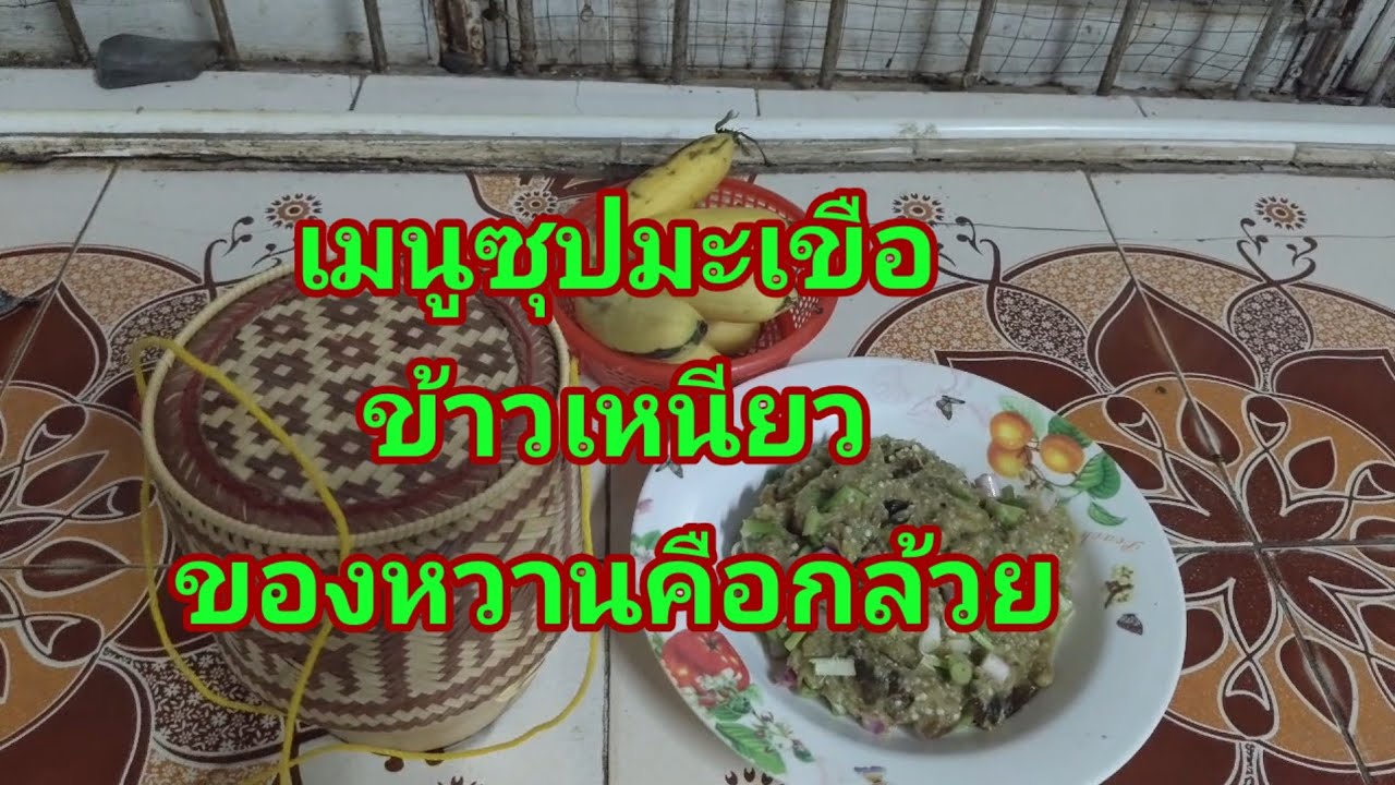 #Ep 242 วันนี้พาเข้าครัว#ทำซุปมะเขือยาว นึ่งข้าวเหนียว กับข้าวบ้านๆ อาหารอีสาน