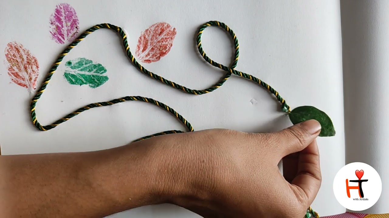 Easy leaf printing card for all  #leafprintingforkids #leafart  #leafprinting #leafprint #greeting