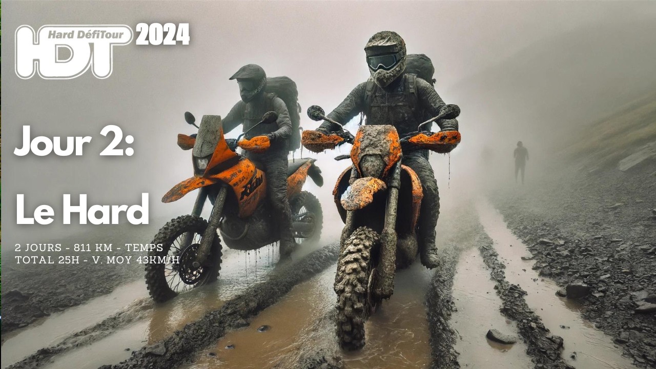 HDT 2024 - Jour 2 : Les éléments se déchaînent / hard defi tour 2024 KTM 690 et Tenere 700
