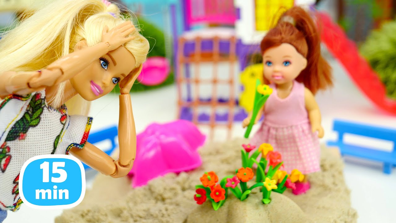 Evi recoge flores: Barbie no está contenta