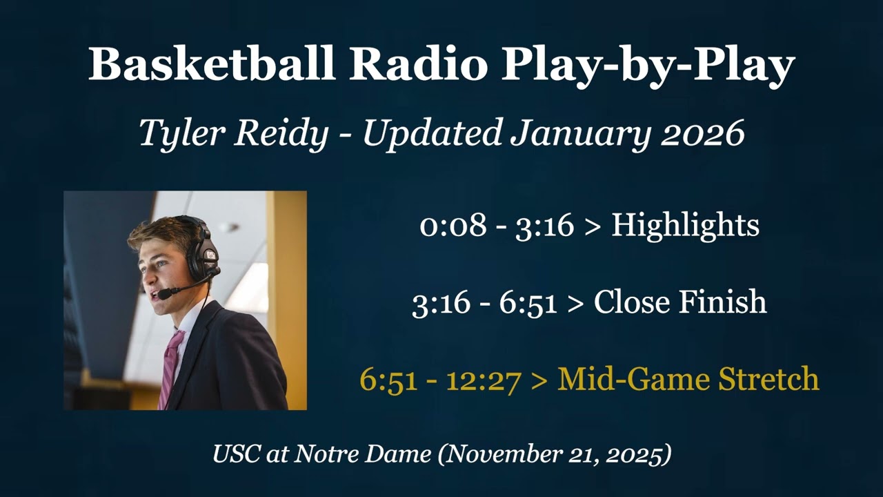 Basketball Radio Play-by-Play Reel (Updated January 2026)