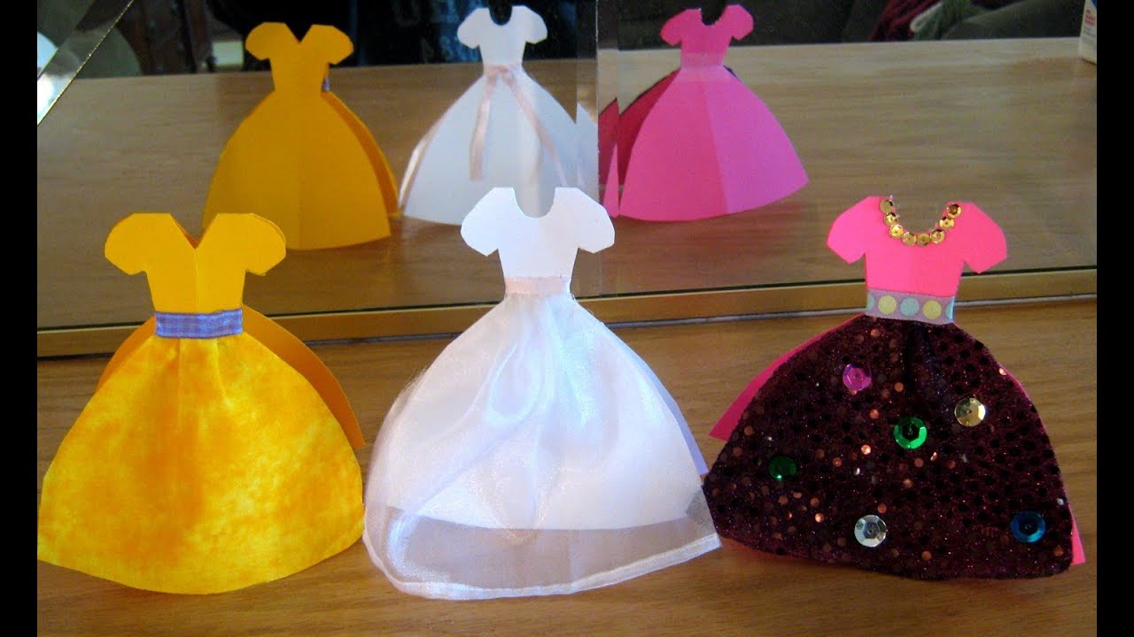 How to make a Mother's Day dress card, wedding, birthday party card
